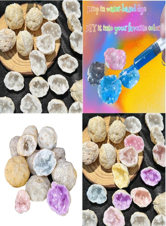 SINGEWOW 15 Pcs Break Your Own Geodes, Natural Spherical Geodes,Medium 1.5-2.0",Open Geodes to Discover Surprises, Suitable for Various, Science Education (15Pcs 1.5-2.0") - Image 4